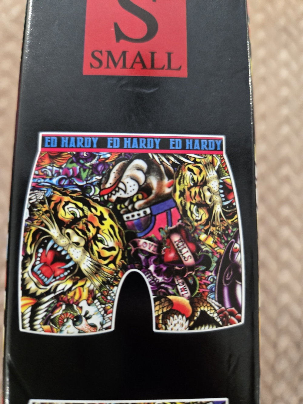 Ed Hardy 4-Pack Boxer Briefs Size Small Skull Tattoo Print NWT - Picture 7 of 11